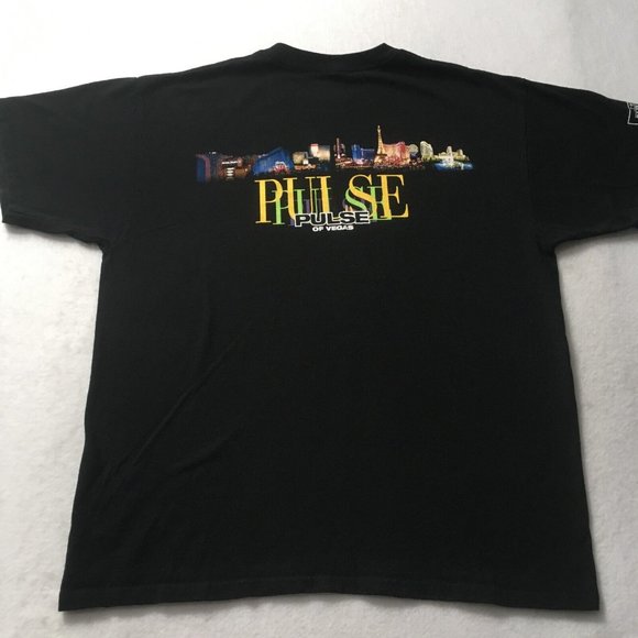 Vintage pulse night club T-Shirt Size Adult XL Las Vegas Black skyline graphic - Picture 7 of 8